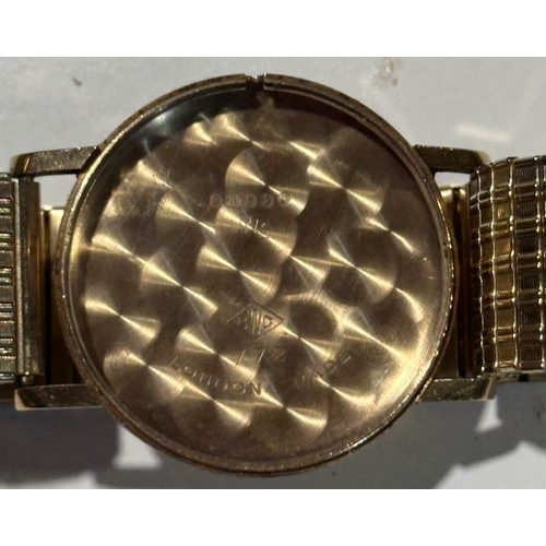 398 - Vintage 9ct Faced CYMA Watch on Expanding Bracelet with Inscription to Back