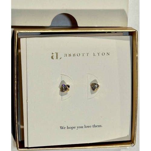 971 - Abbott Lyon Silver Gold Plated Earrings