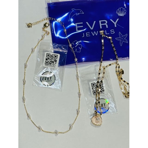 1000 - 3 x Evry Jewels Gold Tone Necklaces