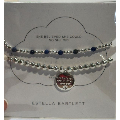 1004 - Estella Bartlett 'She Believed She Could So She Did' Twin Bracelet Set + Corrine Smith Bracelet