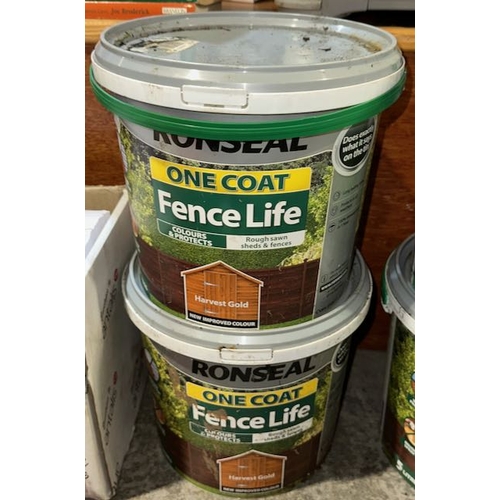 2 - 2 x 5L Ronseal One Coat Fence Life - Harvest Gold