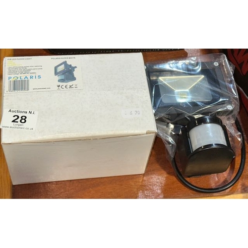 28 - Box Sealed Polaris 10W LED PIR Floodlight