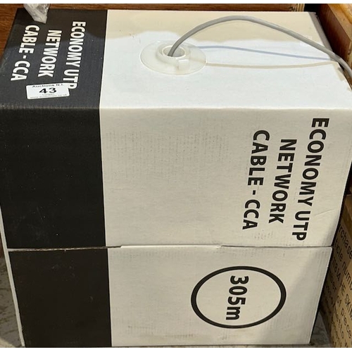 43 - Box Of Economy UTP Network Cable