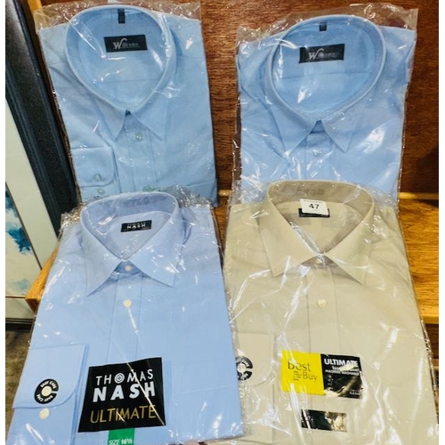 47 - 4x Gents Unused Thomas Nash & Williams Shirts - Approx 16.5/17