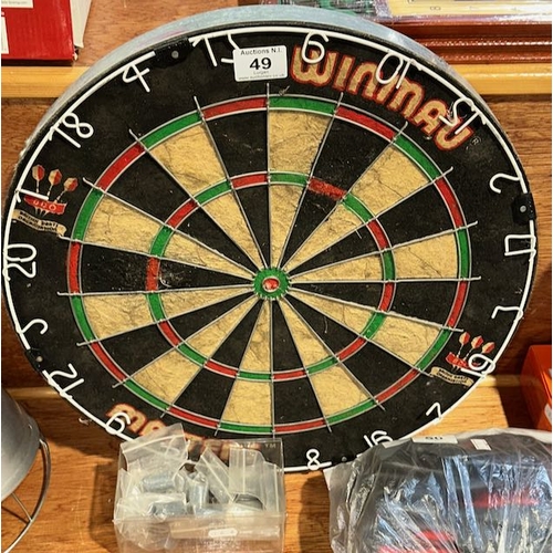 49 - Winmau Dartboard + Box Of Dart Sharpening Stones