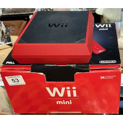 53 - Boxed Wii Mini Console - No Powerlead