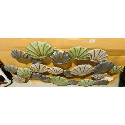 70 - 5 x Large Clam Shell Metal Wall Art (2052263)