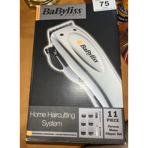 75 - Box Sealed Babyliss Hair Clippers