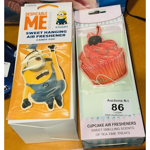 86 - 12pk Minion + 12pk Cupcake Car Air Freshener