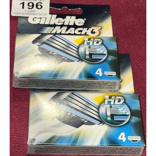 196 - 2 x 4pk Gillette Mach 3 Blades