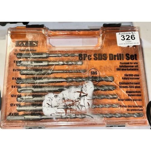 326 - Saber 8pc SDS Drill Bit Set In case