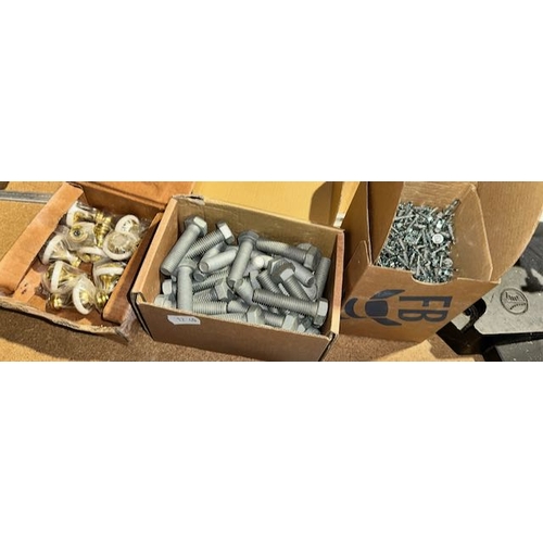 347 - 3 x Mixed Boxes of Hardware Incl Bolts