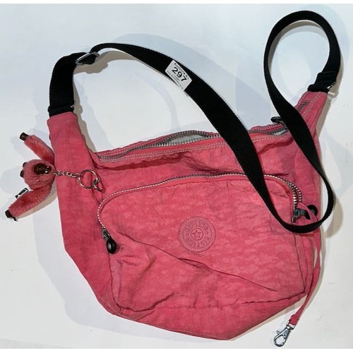 297 - Pink Kipling Bag With Keychain