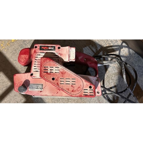 348 - Power Devil Electric Belt Sander - No Plug/Untested