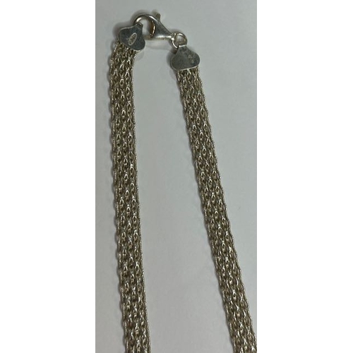 Silver Braided Rope Necklace