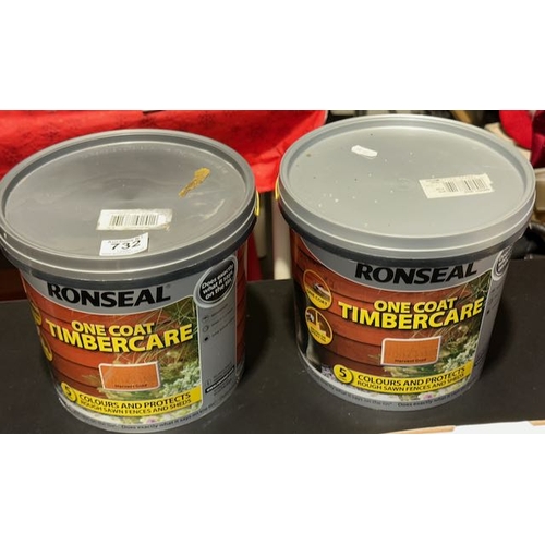 2 x 5L Ronseal Harvest Gold One Coat Timbercare
