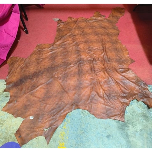 330 - Tan Leather Hide - Appx 8' x 7'