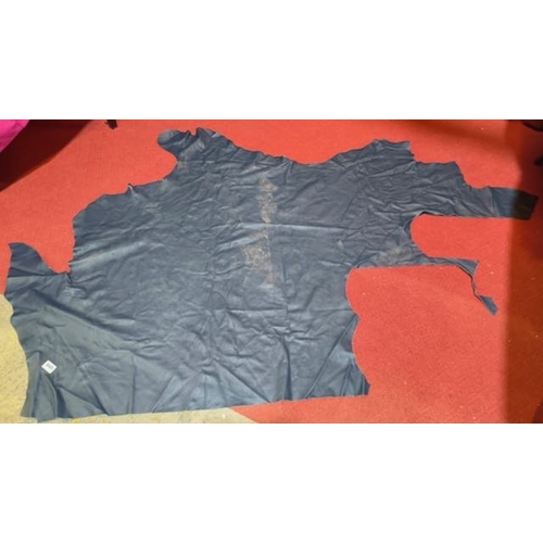 333 - Navy Leather Hide - Appx 4'6 x 7'