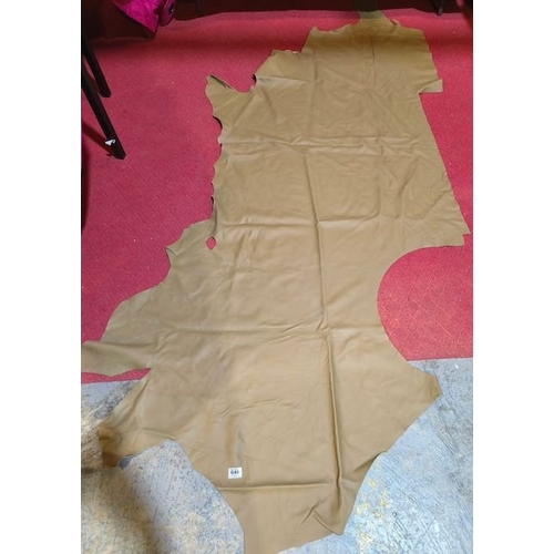 334 - Beige Leather Hide - Appx 9' x 3'8