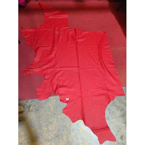 345 - Red Leather Hide - Appx 8' x 5' (At Widest Point)