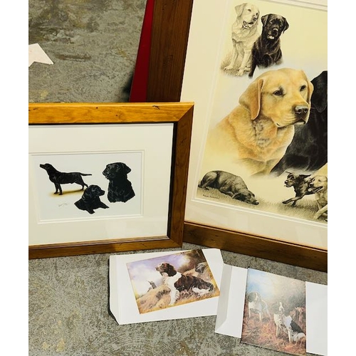 66 - Collection of Framed Dog Prints & Cards