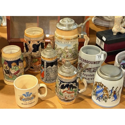 73 - Collection Of Steins & Tankards Etc Incl German