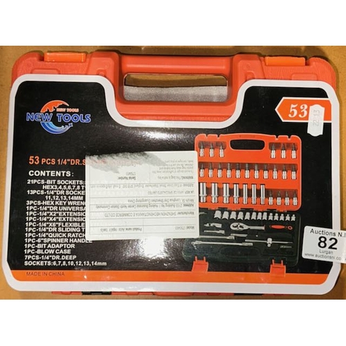 82 - Box Sealed New Tools 53pc Bit Socket Set
