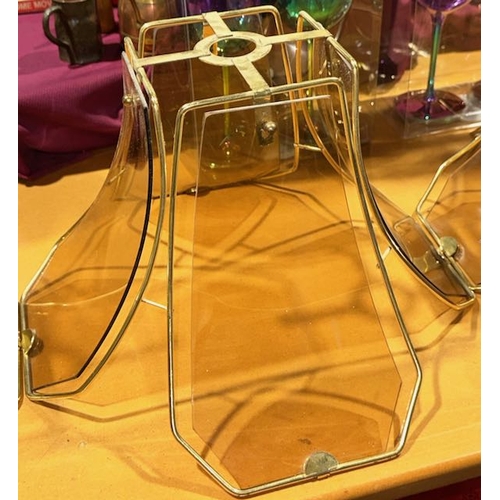 95 - 3 x Vintage Glass Shades