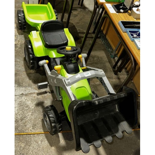 1174A - Kids Ride On Tractor & Trailer - As New