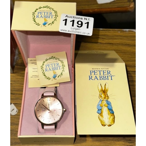1191 - Boxed Peter Rabbit Watch By Rhona Sutton