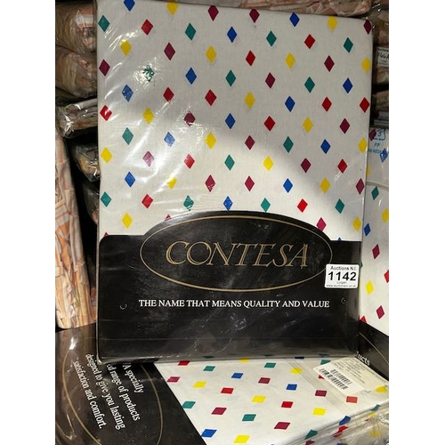 1142 - 5 x Pairs of Unused Curtains 66x54