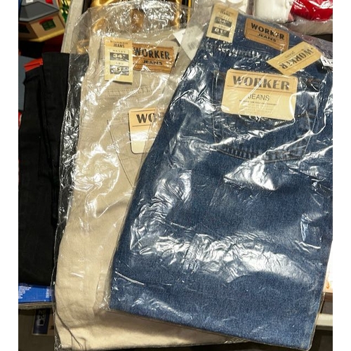 1152 - 3 x Tagged Pairs of Worker Jeans W34 L31