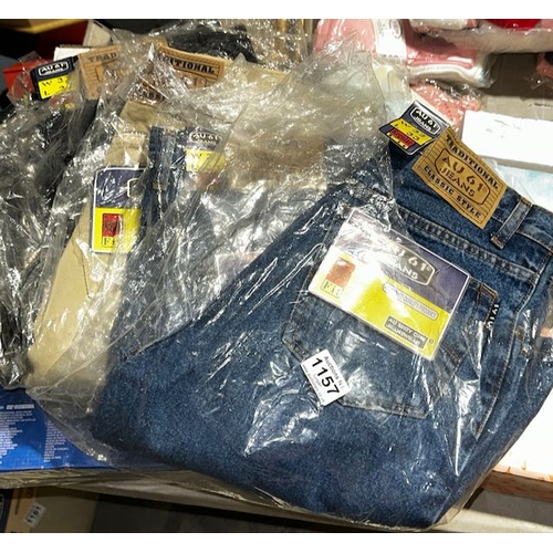 1157 - 4 x Tagged Pairs of AU 61 Jeans W32 L33