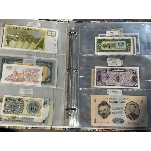 2x Folders of Money of the World + Folder of Coins/Banknotes of the World