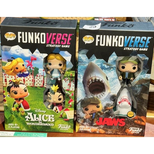 29 - 2 x POP Funko Verse Games - Alice In Wonderland & Jaws