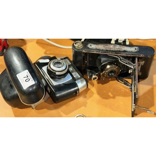 70 - Vintage Camera x 2 - Prinz Phot E + Kodak Autpographic Brownie