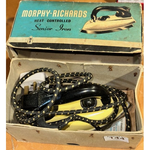 144 - Vintage Morphy Richards Heat Controlled Senior Iron In Original Box