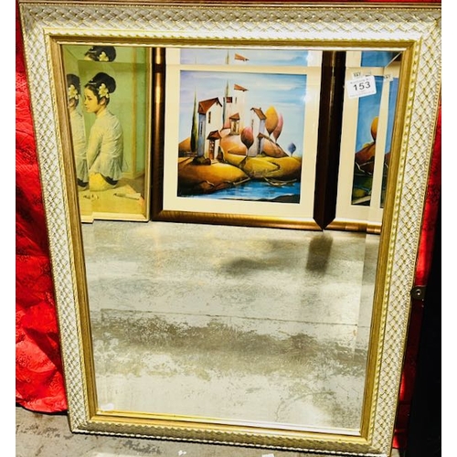 153 - Ornate Framed Bevelled Mirror - Approx 24