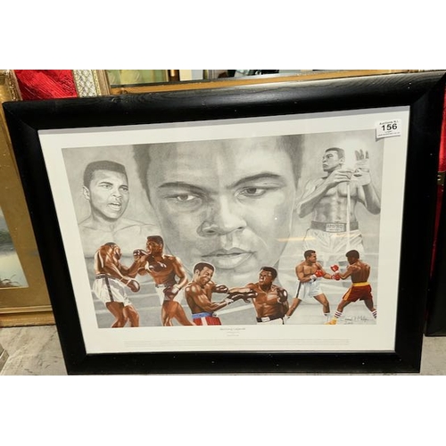 156 - Framed Signed Stuart McIntyre Sporting Legends Print 