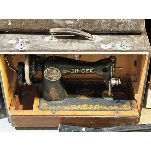161 - Singer Sewing Machine in Carry Case