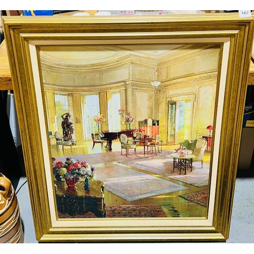 167 - Beautiful Large Gilt Framed 'The Music Room' Scene From Fultons RRP £165 - 2'9x3'3