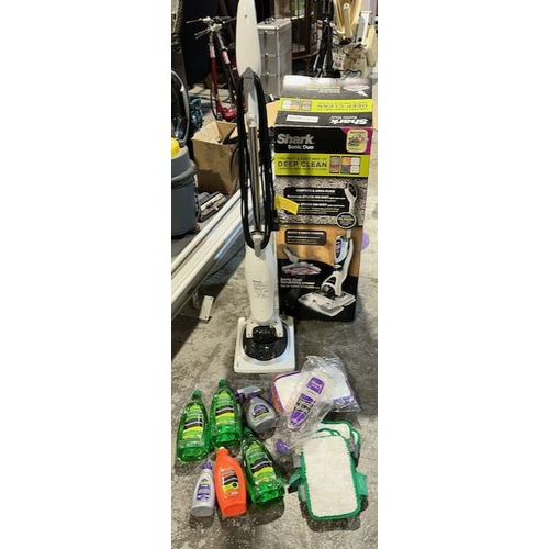 19 - Shark Sonic Duo Floor Cleaner In Original Box + Quantity of Cleaning Solutions/ Pads Etc