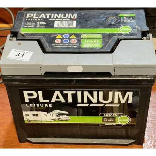 31 - Platinum Leisure 12V Battery
