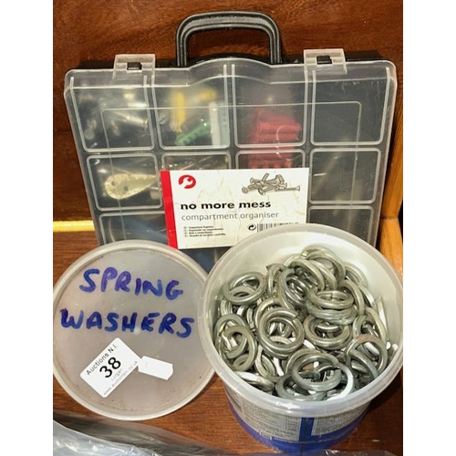 38 - Tidy of Hardware + Tub Of Washers