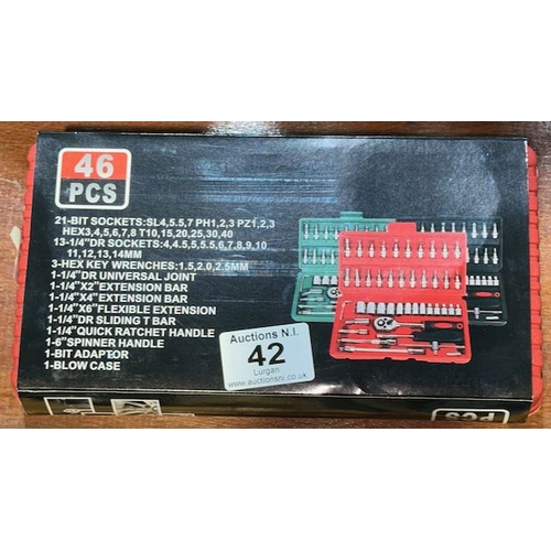 42 - Unused 46pc Socket Set