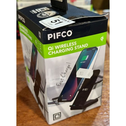 51 - Pifco QI Wireless Charging Stand