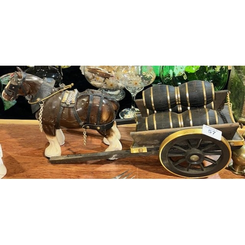 57 - Shire Horse With Dray Cart