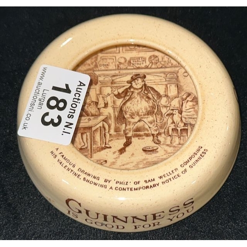 183 - Vintage Cauldon Potteries 'Sam Weller' Guinness Advertising Ashtray