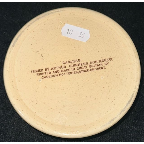 183 - Vintage Cauldon Potteries 'Sam Weller' Guinness Advertising Ashtray