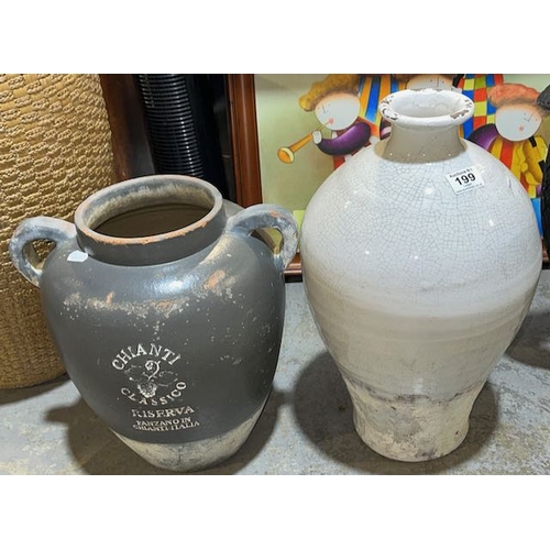 199 - Pair of Large Glazed Vases